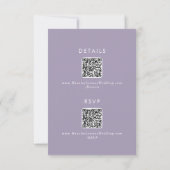 Cartons Réponse Boho Chic Lavender Purple QR Détails du code (Dos)