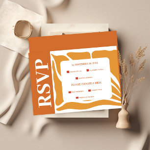 Cartons Réponse Boho Chic Retro Floral Mariage