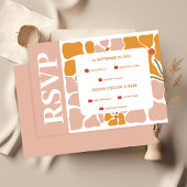 Cartons Réponse Boho Chic Retro Floral Mariage