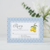 Cartons Réponse BOHO Citrus citron rustique Trellis Mariage floral (Debout devant)