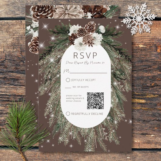 Cartons Réponse Boho Cocoa Pine Winter Sparkhe QR Code