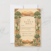 Cartons Réponse Boho Desert Botanical Wedding (Devant)