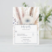 Cartons Réponse Boho d'hiver Mariage Floral | BLANCHE (Debout devant)