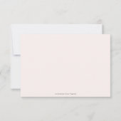 Cartons Réponse Boho Dusty rose pâle Roses Floral Mariage (Dos)