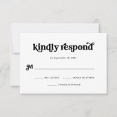 Cartons Réponse Boho et Rétro Noir et Blanc (Devant)