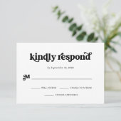 Cartons Réponse Boho et Rétro Noir et Blanc (Debout devant)