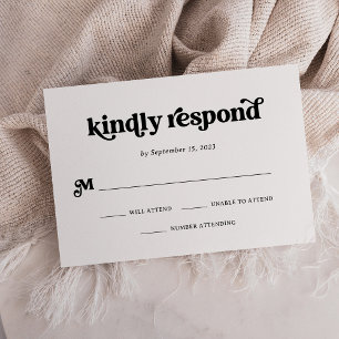 Cartons Réponse Boho et Retro noir et blanc