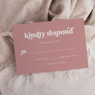 Cartons Réponse Boho et Rétro Rose Poussiéreuse