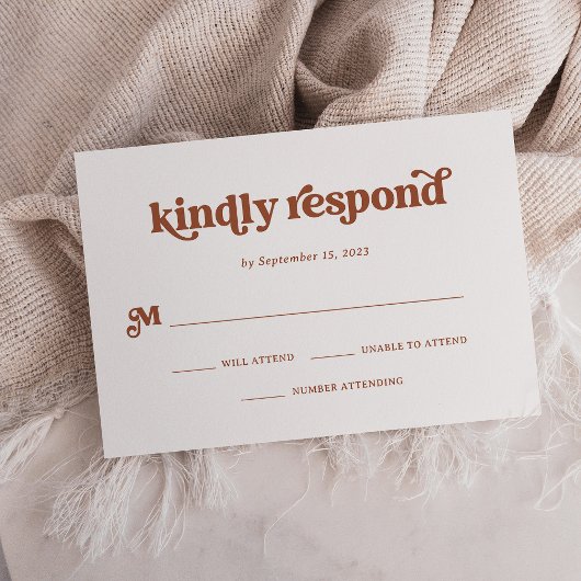 Cartons Réponse Boho et rétro terracotta et blanc