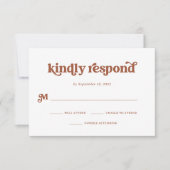 Cartons Réponse Boho et rétro terracotta et blanc (Devant)