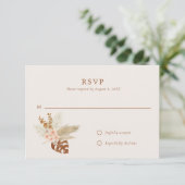 Cartons Réponse Boho Fall Flowers Rustique Mariage extérieur (Debout devant)