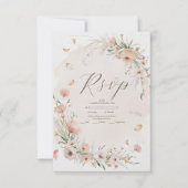 Cartons Réponse Boho Fleur sauvage Garden Wedding (Devant)