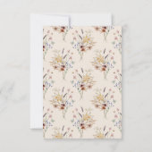 Cartons Réponse Boho Fleur sauvage Vintage (Dos)