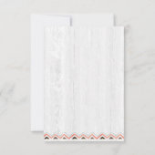 Cartons Réponse Boho Floral Antler Rustique Blanc Bois Mariage RSV (Dos)