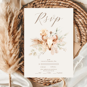 Cartons Réponse Boho Floral Mariage occidental