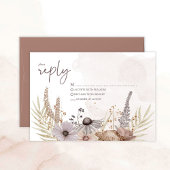 Cartons Réponse Boho Floral Reply Card