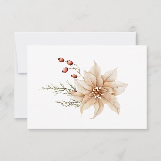 Cartons Réponse Boho Hiver Végétation Boughs Blanc (Dos)