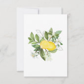 Cartons Réponse Boho Lemons Aquarelle Floral Mariage (Dos)