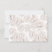 Cartons Réponse Boho Mocha Mousse Mariage floral romantique (Dos)