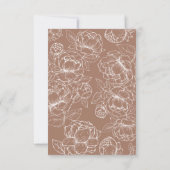 Cartons Réponse Boho Mocha Mousse moderne Mariage options de repas (Dos)