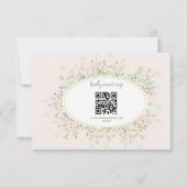 Cartons Réponse Boho Neutre Blanc Aquarelle Fleur de Mariage Sauva (Devant)