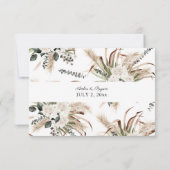 Cartons Réponse Boho Palm Feuilles Eucalyptus & Beige Floral no Re (Dos)