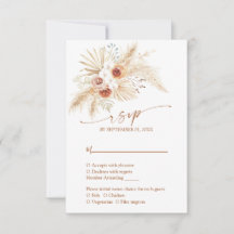 Boho Pampas Grass Terracotta Mariage