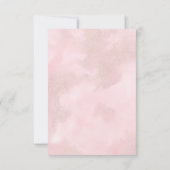 Cartons Réponse Boho Pampas & Roses Rose Dîner Mariage (Dos)