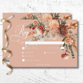 Cartons Réponse Boho Peach & Rust Floral Peach Blush Diner