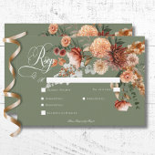 Cartons Réponse Boho Peach & Rust Floral Sage Green Dinner