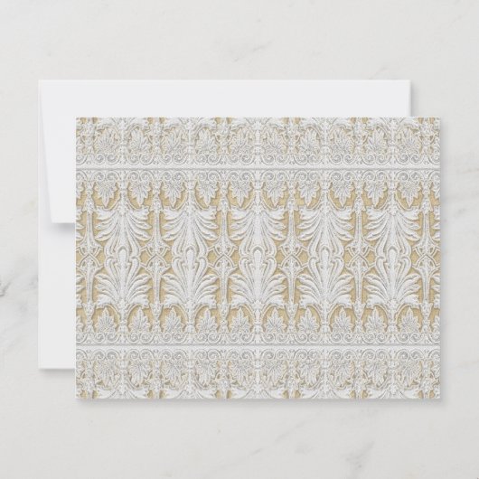 Cartons Réponse BOHO Printing Burlap n dentelle gitane Moderne Sty (Dos)