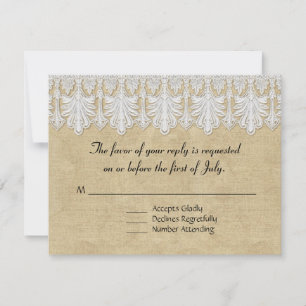 Cartons Réponse BOHO Printing Burlap n dentelle gitane Moderne Sty