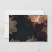 Cartons Réponse Boho rouge foncé Mariage floral (Dos)