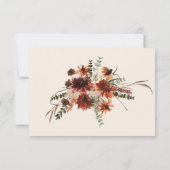 Cartons Réponse Boho Rust & Cream Automne Floral Sans Dîner (Dos)