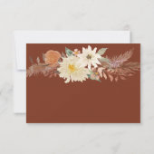 Cartons Réponse BOHO Rust Eart Fall Floral Pampas Grass Mariage (Dos)
