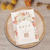 Cartons Réponse Boho Rustic Fall Floral Options de repas