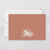 Cartons Réponse Boho Rustic Floral Terracotta Mariage (Dos)
