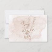 Cartons Réponse Boho Rustic Pampas & Dîner De Bouquet D'Herbe Séch (Dos)