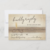 Cartons Réponse Boho Rustique Burlap Eco Wood Pampass Grass Mariag (Devant)