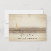 Cartons Réponse Boho Rustique Burlap Eco Wood Pampass Grass Mariag (Dos)