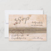 Cartons Réponse Boho Rustique Floral Blush Fleur sauvage Mariage (Devant)