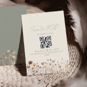 Cartons Réponse Boho Sage Green Mariage QR Code