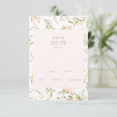 Cartons Réponse Boho Spring Botanique Grand Mariage Fleur sauvage (Debout devant)