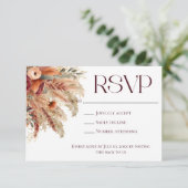 Cartons Réponse Boho Terracotta Automne Florales séchées Pampas Gr (Debout devant)