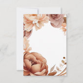 Cartons Réponse Boho Terracotta Floral Mason Jar Wedding (Dos)