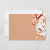 Cartons Réponse Boho Terracotta Pêche & Crème Dîner Floral (Dos)