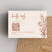 Cartons Réponse Boho Terracotta Répondre aimablement Code QR de ma