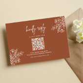 Cartons Réponse Boho Terracotta Répondre aimablement Code QR de ma
