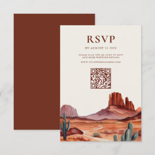 Cartons Réponse Boho Watercolor Desert Mariage
