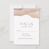 Cartons Réponse Boho Watercolor Mariage Abstrait (Devant)